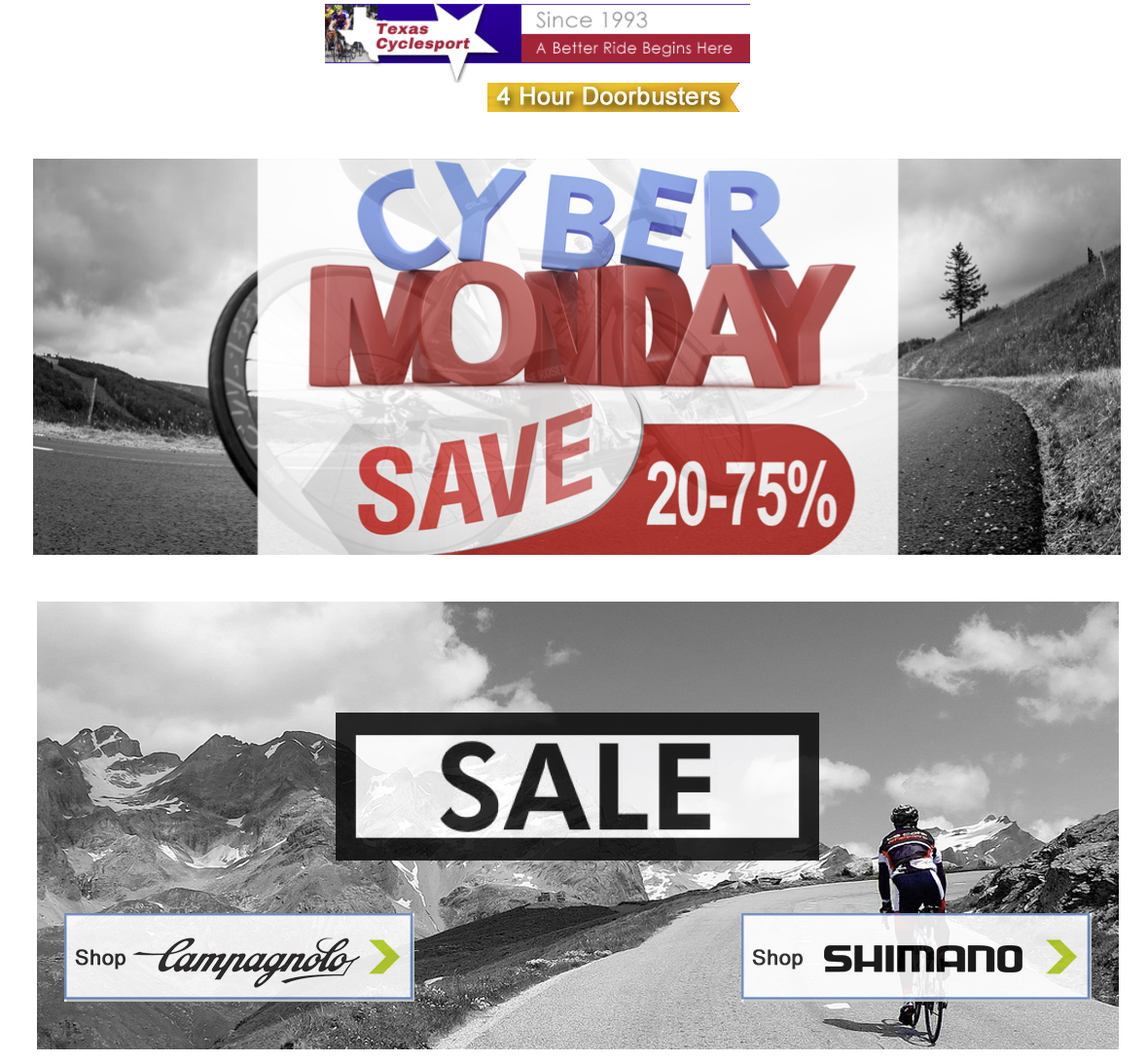 Score Cyber Monday Cycling Deals | Texas Cyclesport
