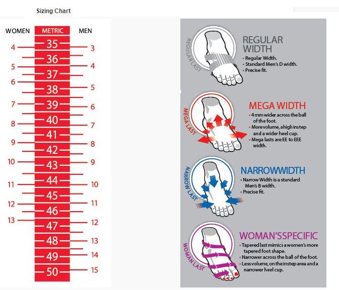 Sidi Women S Size Chart